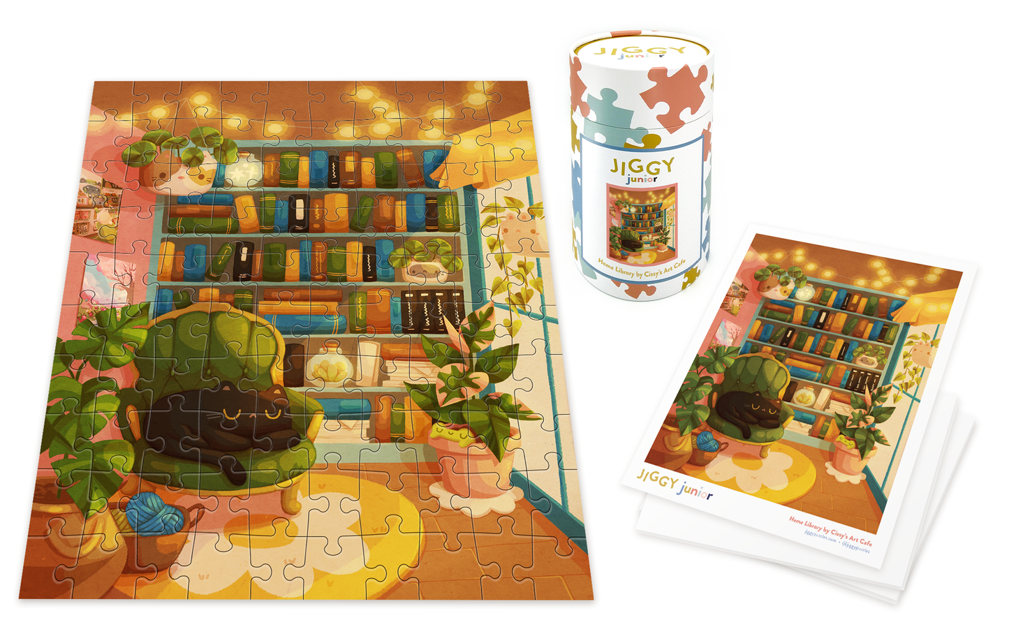 JIGGY Junior 100pc: Home Library by Cissy's Art Cafe