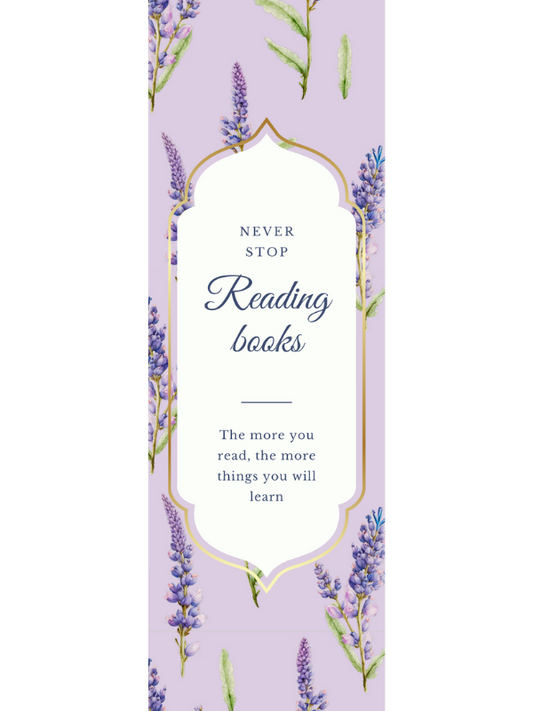 Never Stop Reading Books Bookmark