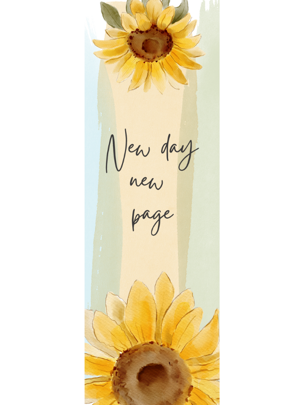 Sunflower New Page, New Chapter Bookmark