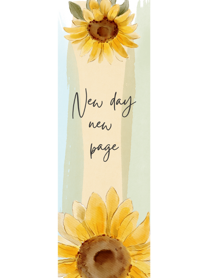 Sunflower New Page, New Chapter Bookmark