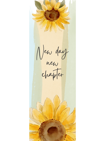 Sunflower New Page, New Chapter Bookmark