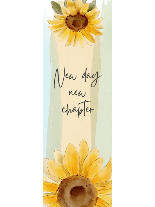 Sunflower New Page, New Chapter Bookmark